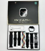 ساعت هوشمند طرح اولترا مدل HW X Ultra3 به همراه 7 بند